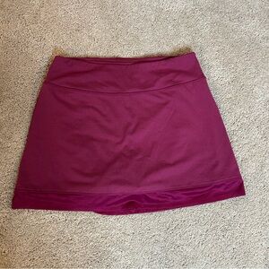 Raspberry DSG skirt with built-in shorts